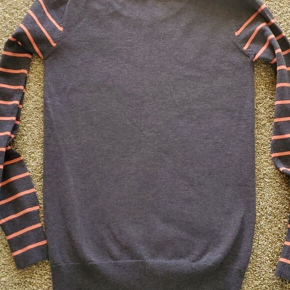 Sweater by Poof Xsmall. Gray and pink striped. Very good used condition. - Picture 5 of 8